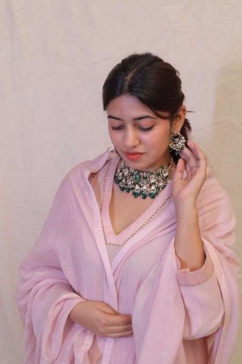 Emerald Green Polki Choker
